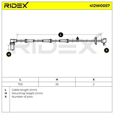 ABS Sensor RIDEX 412W0057 412W0057 - foto 4