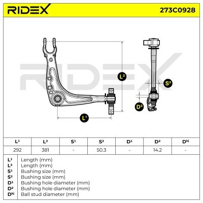 Querlenker RIDEX 273C0928 273C0928 - foto 5