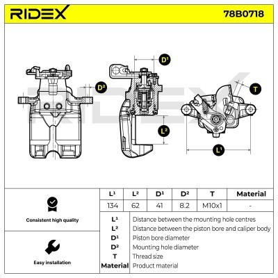 Bremssattel RIDEX 78B0718 78B0718 - foto 6
