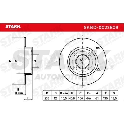 Bremsscheibe Stark SKBD-0022809 SKBD-0022809 - foto 5