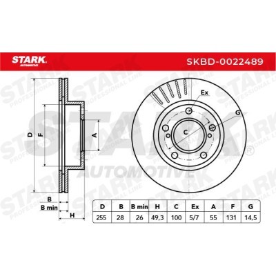 Bremsscheibe Stark SKBD-0022489 SKBD-0022489 - foto 3