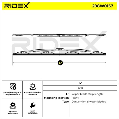 Wischblatt RIDEX 298W0157 298W0157 - foto 8