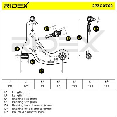Querlenker RIDEX 273C0762 273C0762 - foto 5