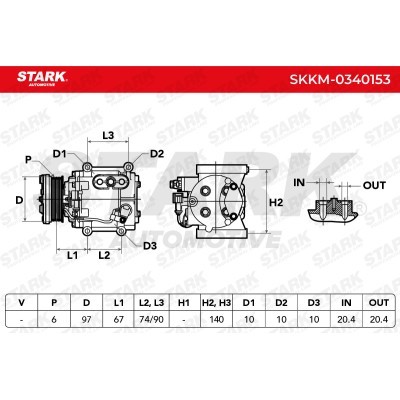 Kompressor, Klimaanlage SKKM-0340153 - foto 6