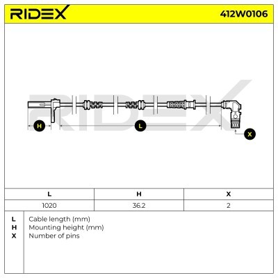 ABS Sensor RIDEX 412W0106 412W0106 - foto 7