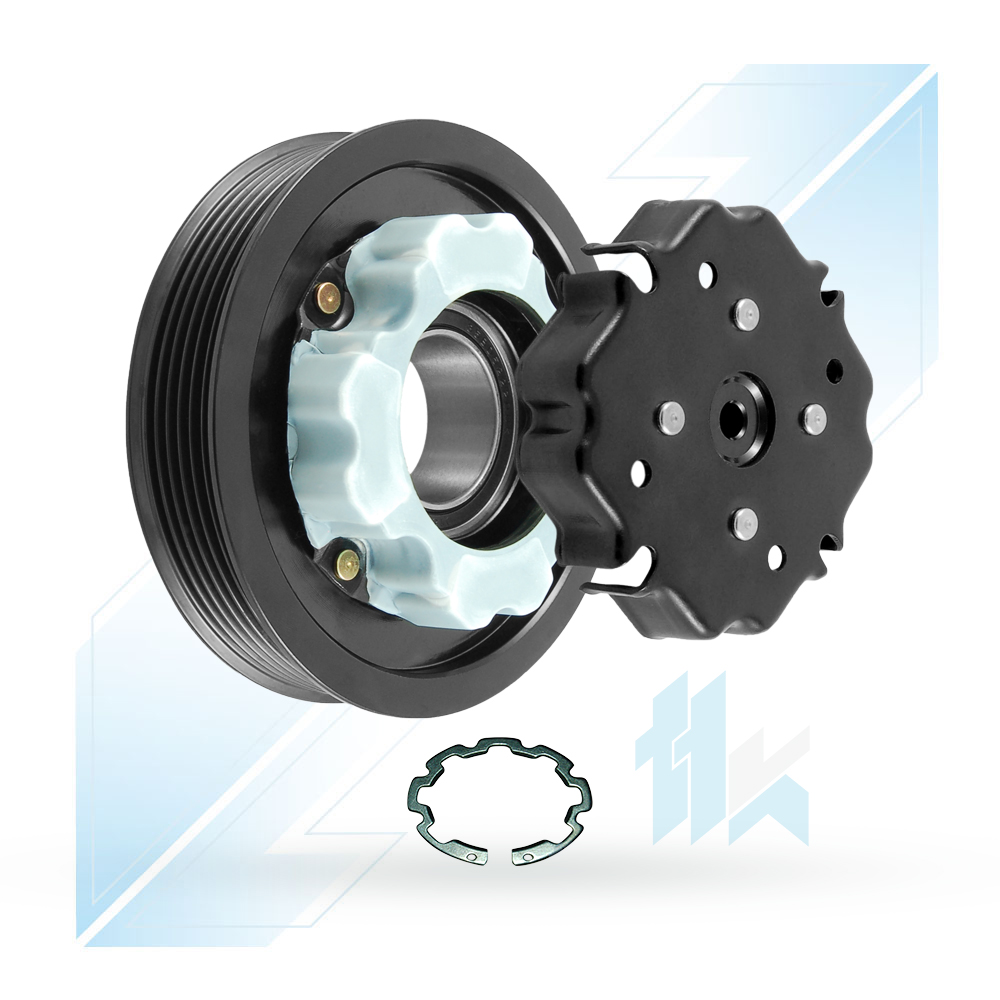 Klimakompressor Kupplung DENSO 7SEU16C 6PK (PV6) Ø125/Ø120 Jaguar 110D7E6602 - foto 1