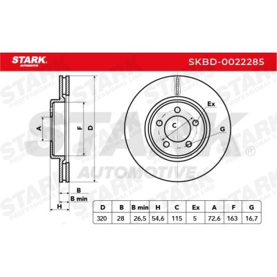 Bremsscheibe Stark SKBD-0022285 SKBD-0022285 - foto 4
