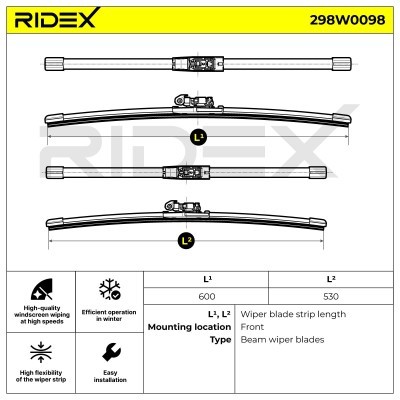 Wischblatt RIDEX 298W0098 298W0098 - foto 5