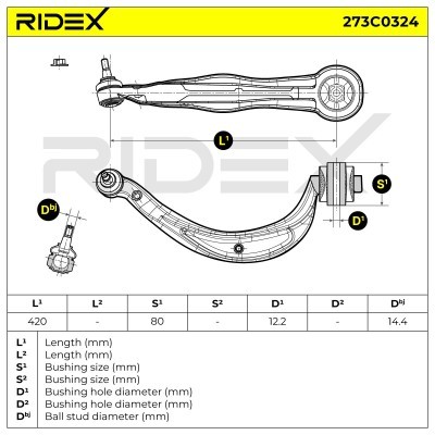Querlenker RIDEX 273C0324 273C0324 - foto 6