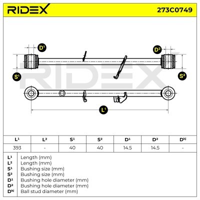 Querlenker RIDEX 273C0749 273C0749 - foto 5