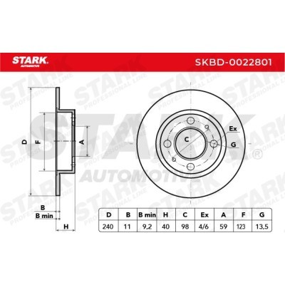 Bremsscheibe Stark SKBD-0022801 SKBD-0022801 - foto 3