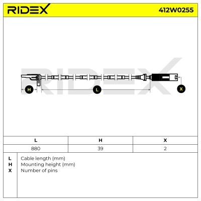 ABS Sensor RIDEX 412W0255 412W0255 - foto 5