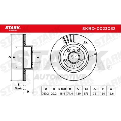 Bremsscheibe Stark SKBD-0023032 SKBD-0023032 - foto 3