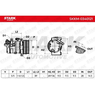 Kompressor, Klimaanlage SKKM-0340121 - foto 5