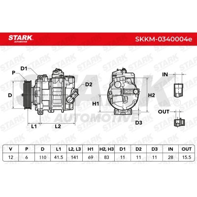 Kompressor, Klimaanlage SKKM-0340004 - foto 7