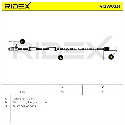 ABS Sensor RIDEX 412W0231 412W0231 - foto 5