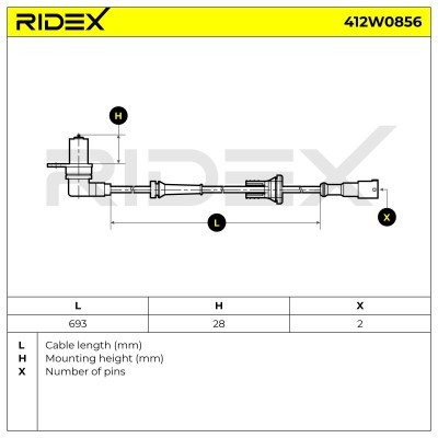 ABS Sensor RIDEX 412W0856 412W0856 - foto 6