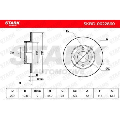 Bremsscheibe Stark SKBD-0022860 SKBD-0022860 - foto 9