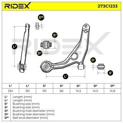 Querlenker RIDEX 273C1233 273C1233 - foto 6