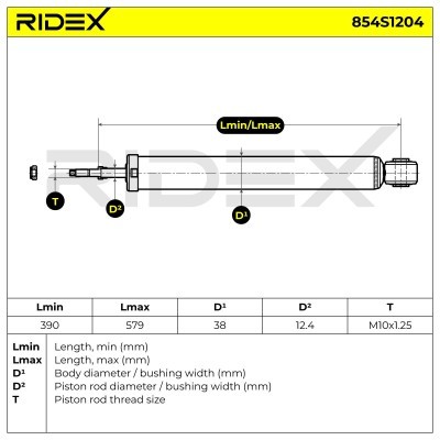 Stoßdämpfer RIDEX 854S1204 854S1204 - foto 5