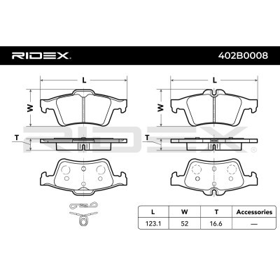 Bremsbeläge Satz RIDEX 402B0008 402B0008 - foto 5