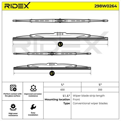 Wischblatt RIDEX 298W0264 298W0264 - foto 5