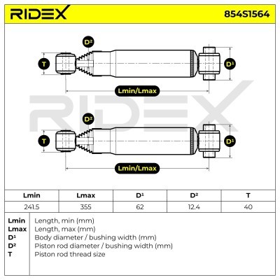 Stoßdämpfer RIDEX 854S1564 854S1564 - foto 4