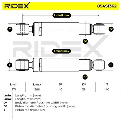 Stoßdämpfer RIDEX 854S1362 854S1362 - foto 4