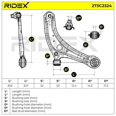 Querlenker RIDEX 273C2324 273C2324 - foto 8
