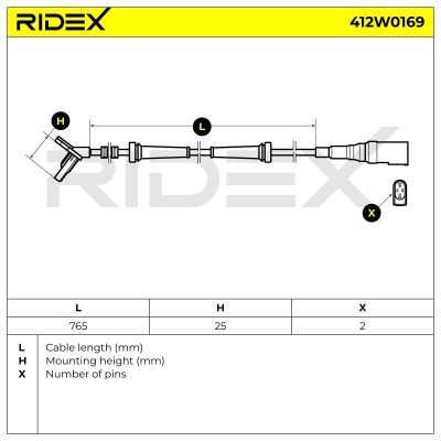 ABS Sensor RIDEX 412W0169 412W0169 - foto 6