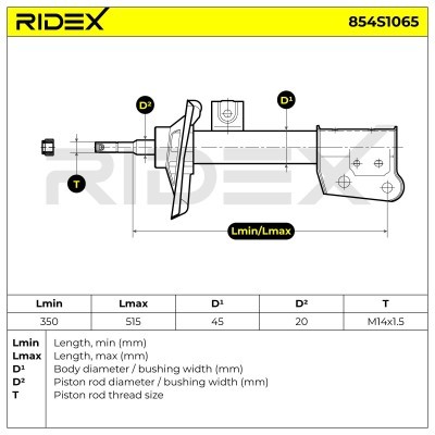 Stoßdämpfer RIDEX 854S1065 854S1065 - foto 8