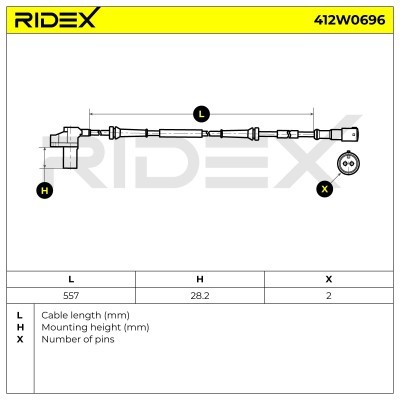 ABS Sensor RIDEX 412W0696 412W0696 - foto 5
