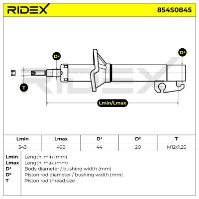 Stoßdämpfer RIDEX 854S0845 854S0845 - foto 5