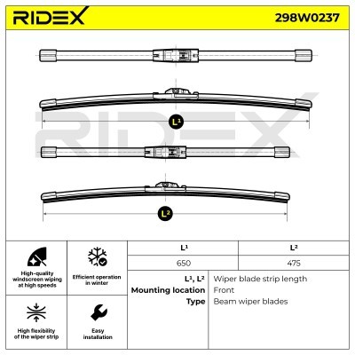 Wischblatt RIDEX 298W0237 298W0237 - foto 5