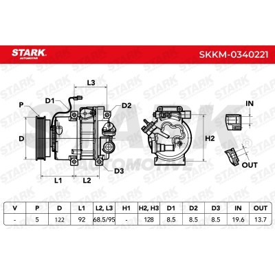 Kompressor, Klimaanlage SKKM-0340221 - foto 7