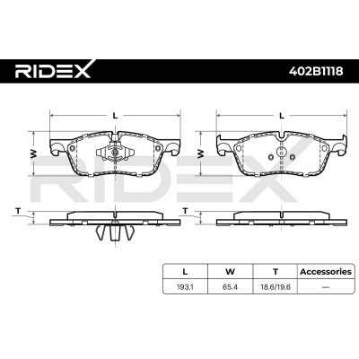 Bremsbeläge Satz RIDEX 402B1118 402B1118 - foto 5