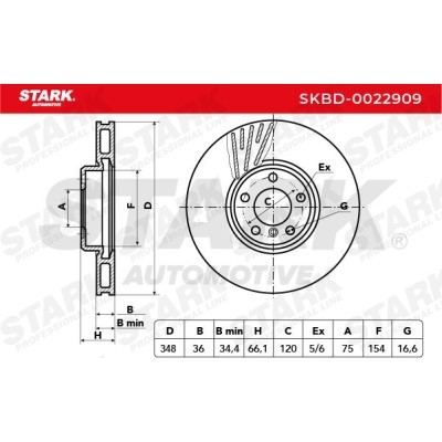 Bremsscheibe Stark SKBD-0022909 SKBD-0022909 - foto 6