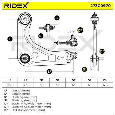 Querlenker RIDEX 273C0970 273C0970 - foto 5