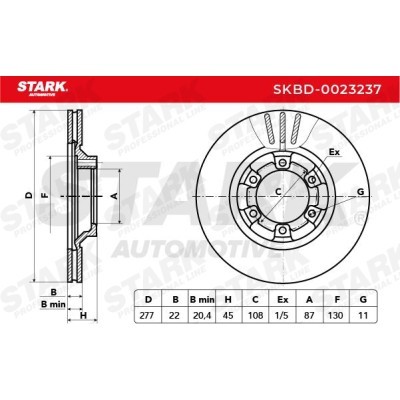 Bremsscheibe Stark SKBD-0023237 SKBD-0023237 - foto 3