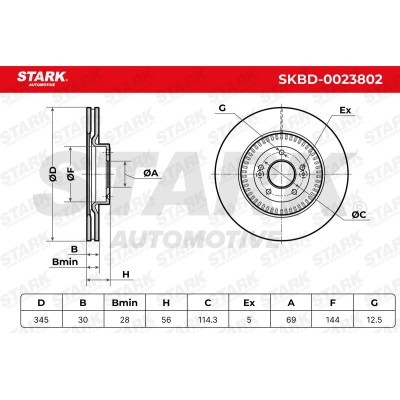 Bremsscheibe Stark SKBD-0023802 SKBD-0023802 - foto 4