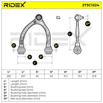 Querlenker RIDEX 273C1224 273C1224 - foto 5