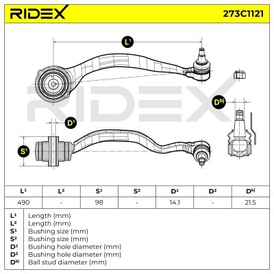 Querlenker RIDEX 273C1121 273C1121 - foto 6