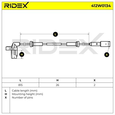 ABS Sensor RIDEX 412W0134 412W0134 - foto 8