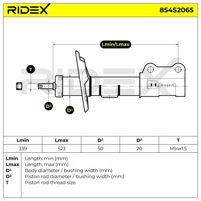 Stoßdämpfer RIDEX 854S2065 854S2065 - foto 8