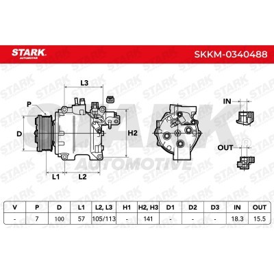 Kompressor, Klimaanlage SKKM-0340488 - foto 7