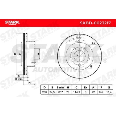Bremsscheibe Stark SKBD-0023217 SKBD-0023217 - foto 5