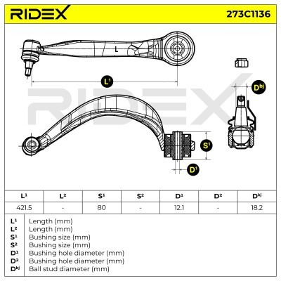 Querlenker RIDEX 273C1136 273C1136 - foto 5
