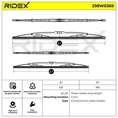 Wischblatt RIDEX 298W0369 298W0369 - foto 6