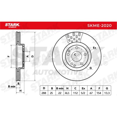 Bremsscheibe Stark SKME-2020 SKME-2020 - foto 8