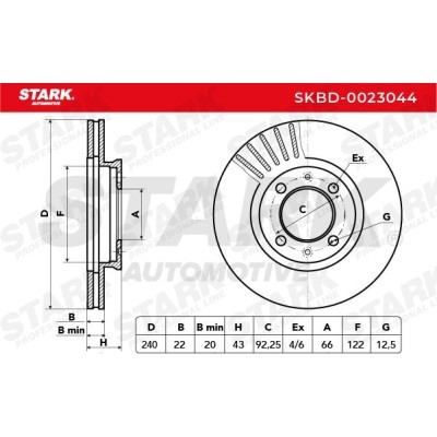 Bremsscheibe Stark SKBD-0023044 SKBD-0023044 - foto 3